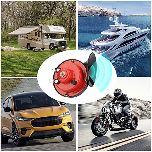 1Pair 12V Waterproof Electric Snail Horn (Black) C33943