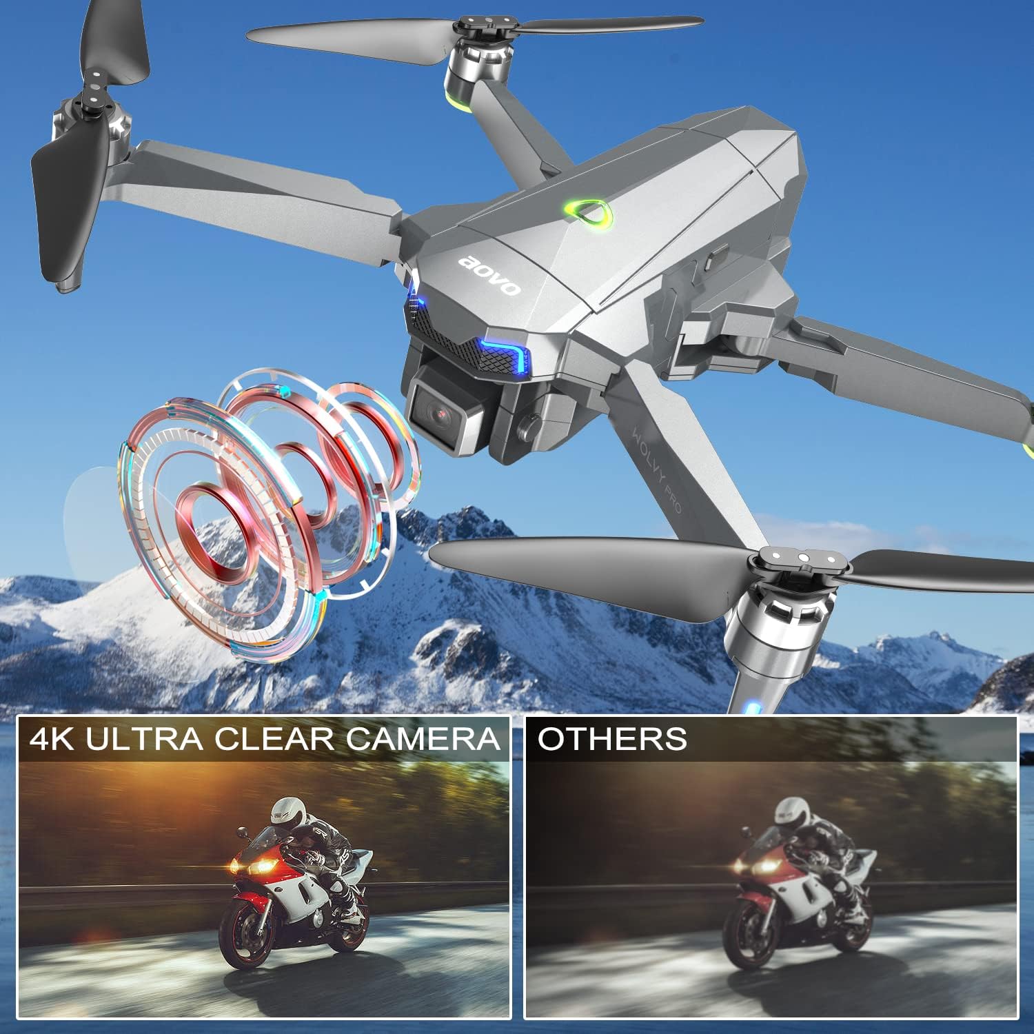 4K Drone with Camera, 30 Minutes Flight Time, GPS Return Home, Brushless Motor I359