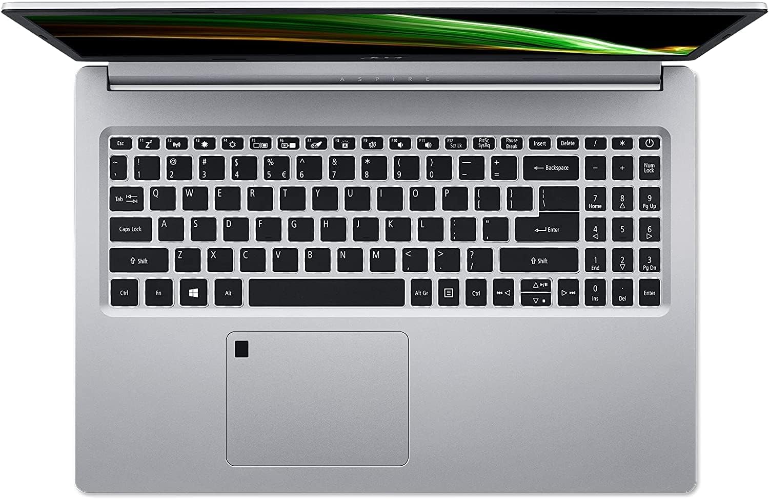 Silver 15.6" FHD IPS Laptop with Backlit Keyboard and Fingerprint Reader S643266
