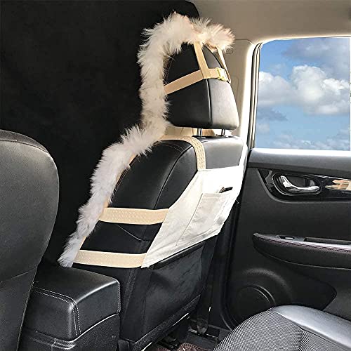Beige Faux Sheepskin Fur Car Seat Cover O955