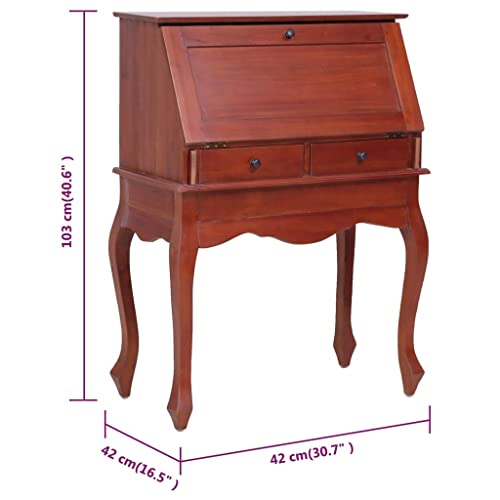 Brown Solid Wood Secretary Desk N729915