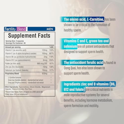 Male Fertility Supplements - 60 Capsules K360