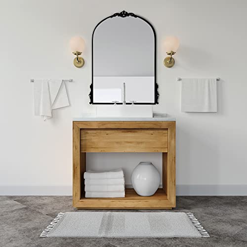 Gold Wall Arch Mirror with MDF Back L497