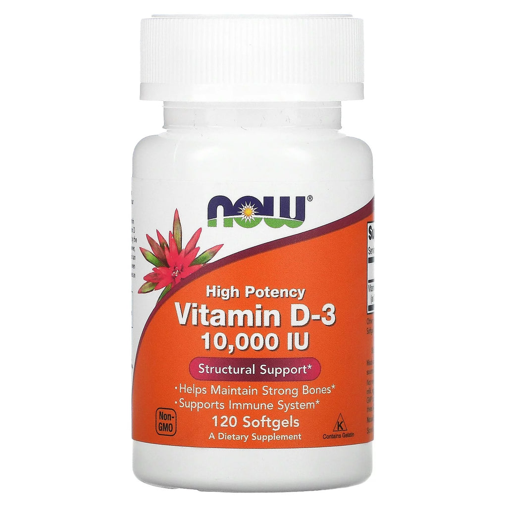High Potency Vitamin D-3, 10,000 IU, 120 Softgels, 2 Pack V7432