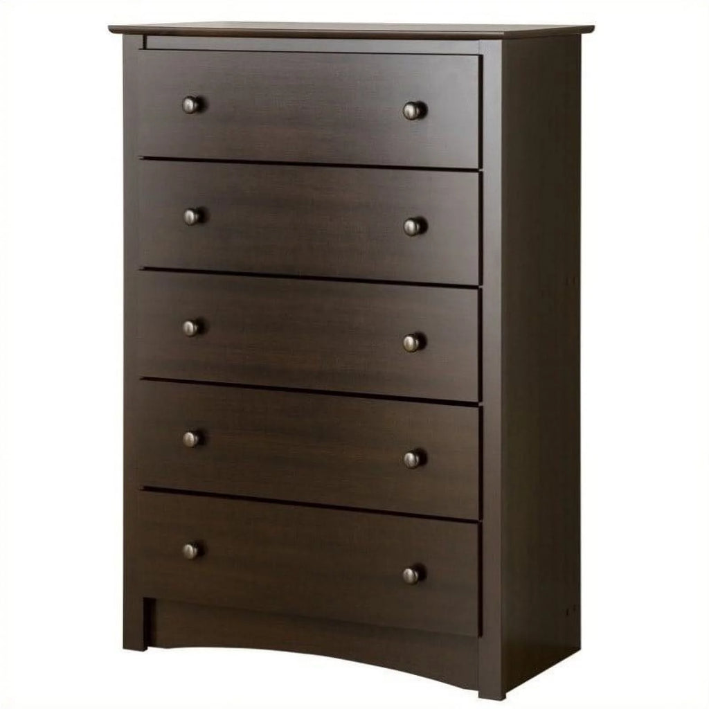 5-Piece Set with 2 Night Tables Chest Dresser and Tall Nightstand K359469