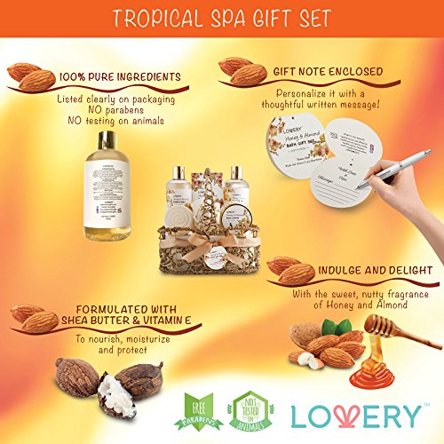 Spa Honey Almond Scent Bath & Body Set I922770