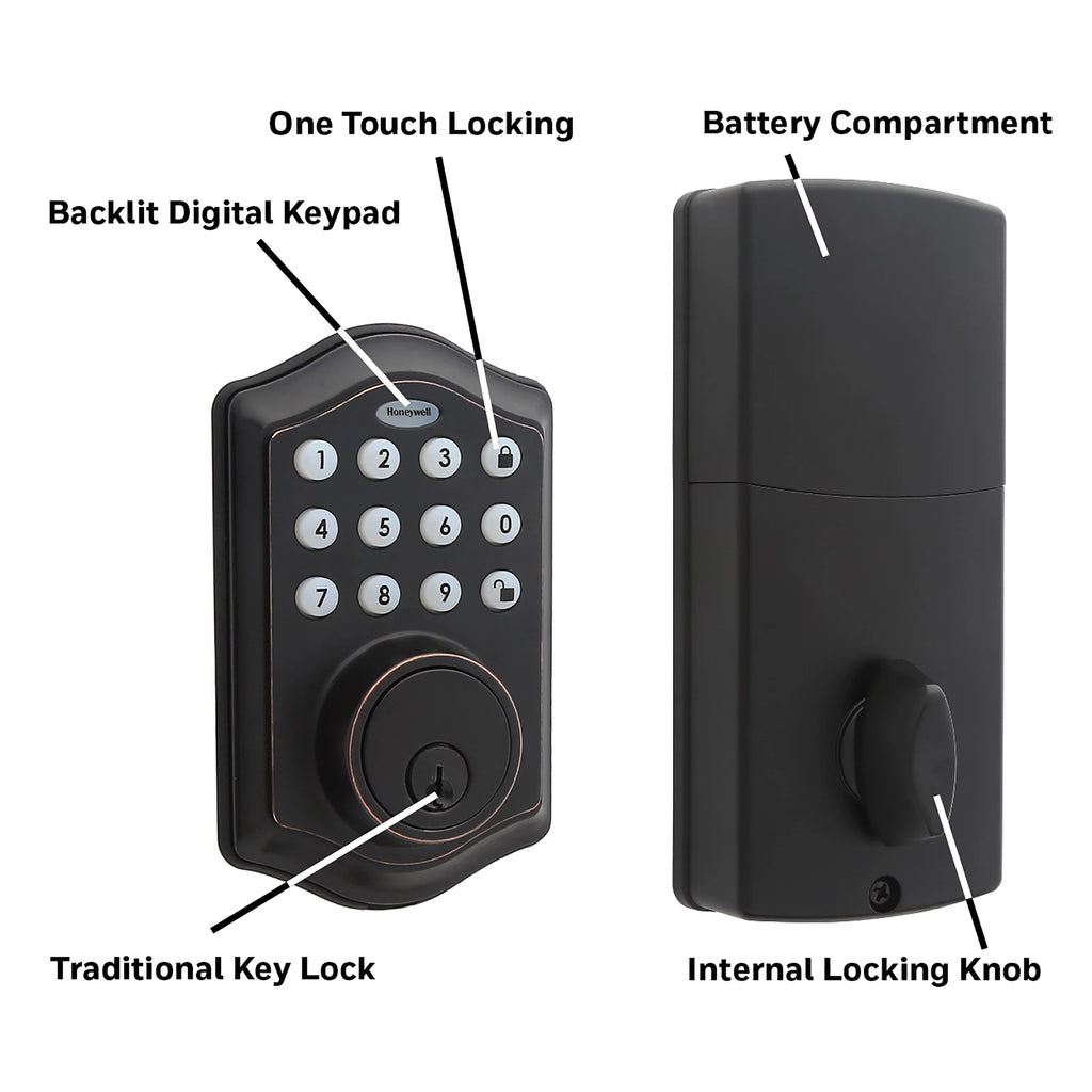 Oil Rubbed Bronze Electronic Entry Deadbolt P175