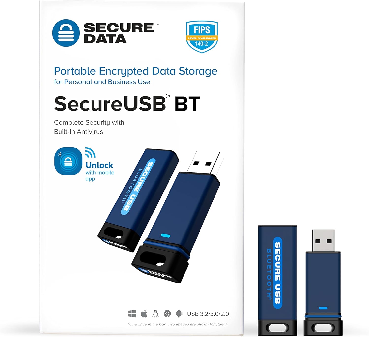 64GB Encrypted Flash Drive with Wireless Authentication D3101