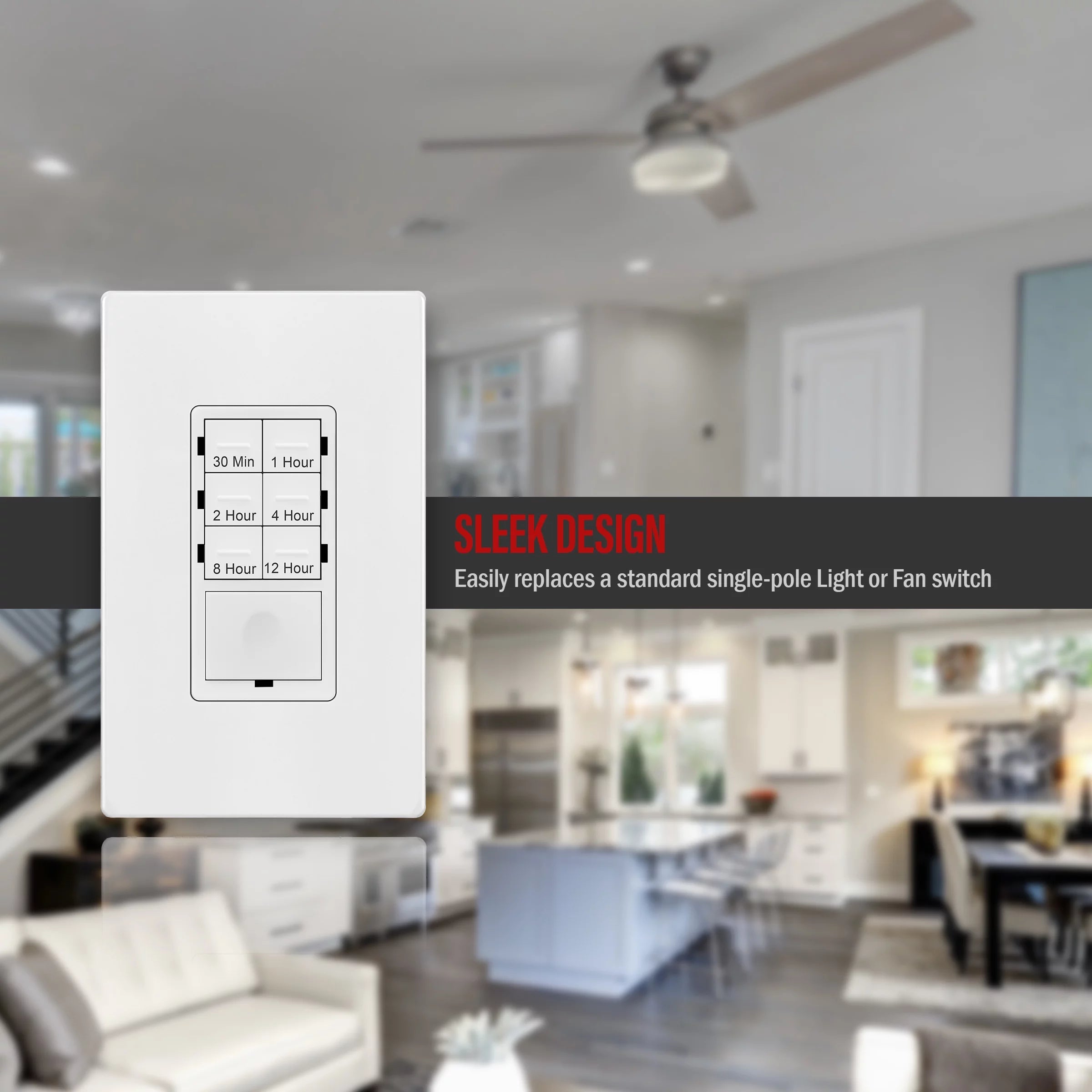 White 12 Hour Timer Switch W272
