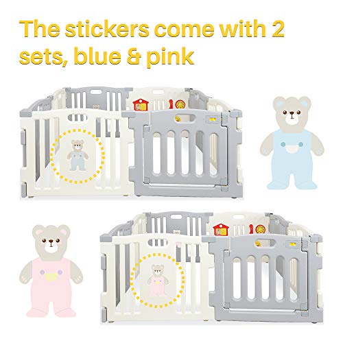 8 Panel Baby Playpen (Blue) F5799