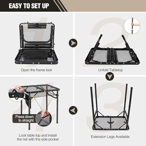 Silver 32”x32” Aluminum Folding Grill Table Q560