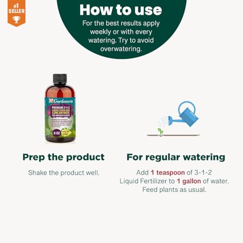 Organic Liquid Aloe Vera Plant Fertilizer 3-1-2 Concentrate 32oz S148