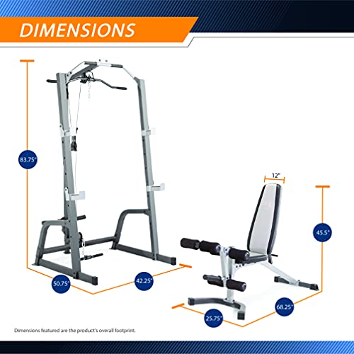 All-in-One Home Gym Equipment with Weightlifting Bench Q8349