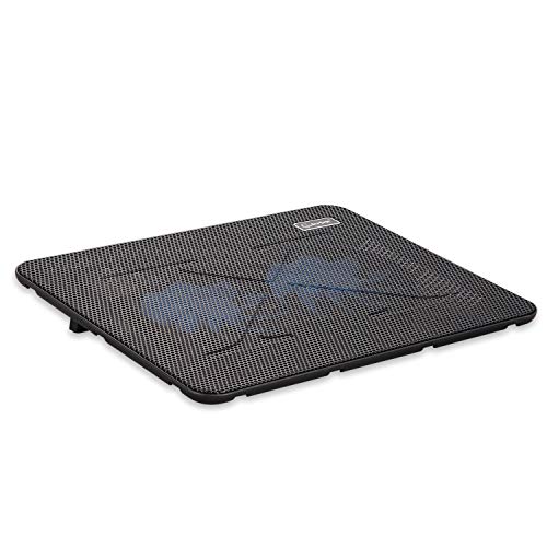 Portable Slim Quiet Laptop Cooling Pad with 2 Blue LED Fans, USB Powered, Adjustable Angled, Fits 11-14 Inch Laptop Y230
