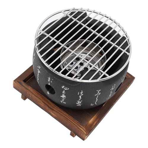Mini Portable Round Aluminum Alloy Charcoal Hibachi Grill Y258