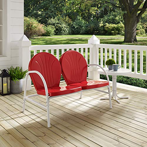 2-Piece Metal Outdoor Conversation Set with Table and Loveseat - Grasshopper Green V8934