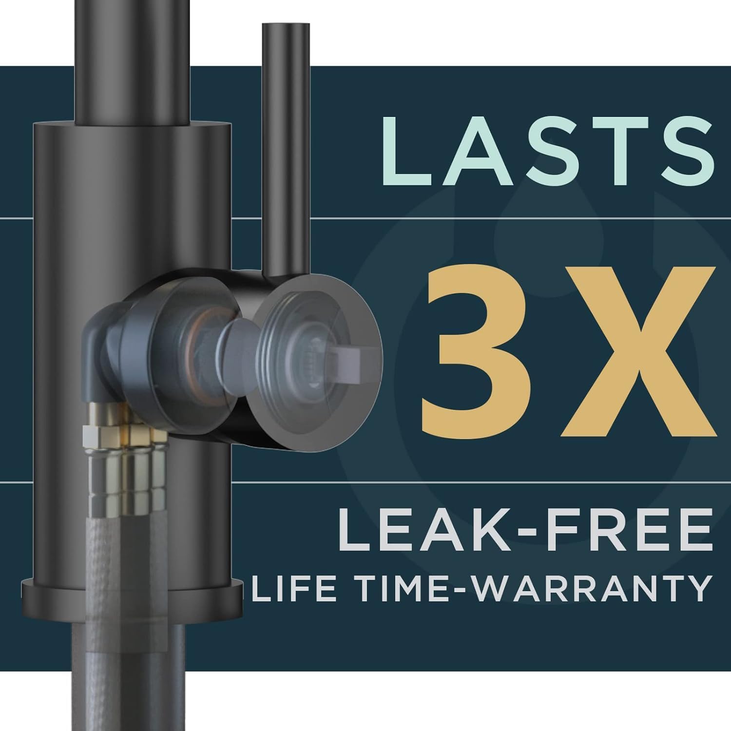 Black Kitchen Faucet with Pull Down Sprayer Stainless Steel High Arc Spout H420