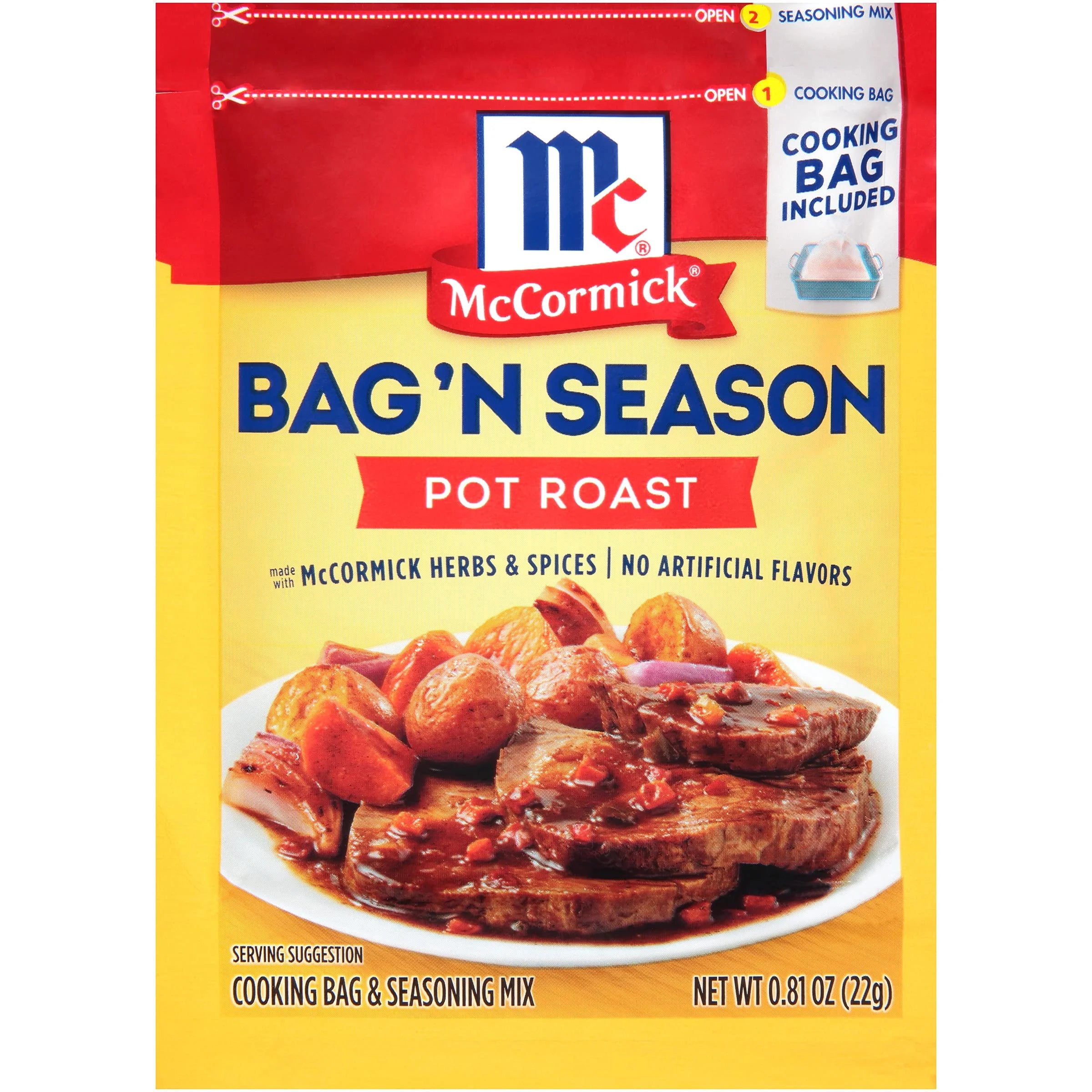 0.81 Oz Pot Roast Cooking Bag & Seasoning Mix (Pack Of 6) S996