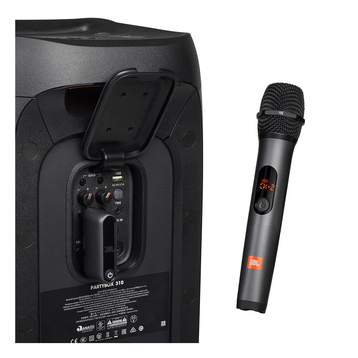 Black Wireless Two Microphone System C134