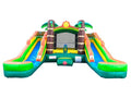 Tropical Inflatable Bounce House with Double Water Slides, 16.5 x 15 x 11 Foot S8338