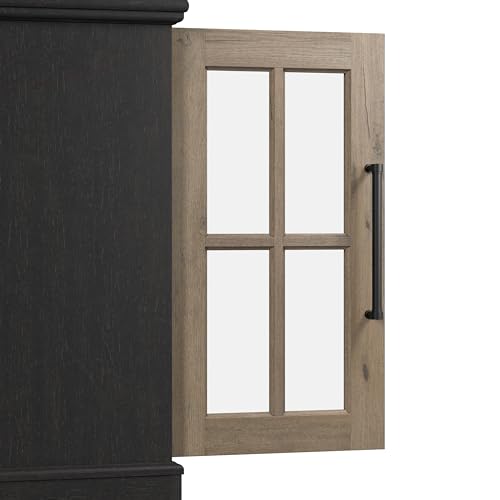 White Ash Sideboard Cabinet with Glass Doors U5002
