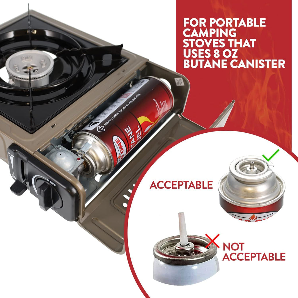 12 Butane Fuel Canisters for Camping Stoves L802204