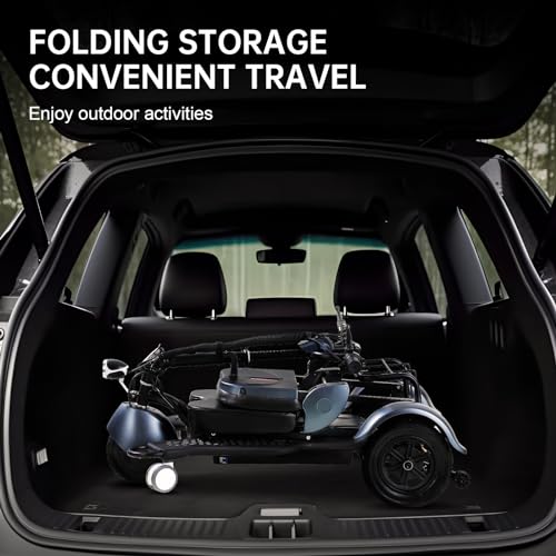 Blue 3-Wheel Folding Mobility Scooter I648652