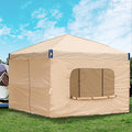 12x12 FT Pop-Up Canopy Tent with Roller Bag and Curtain, Iron Frame, 210D Oxford Fabric K5130