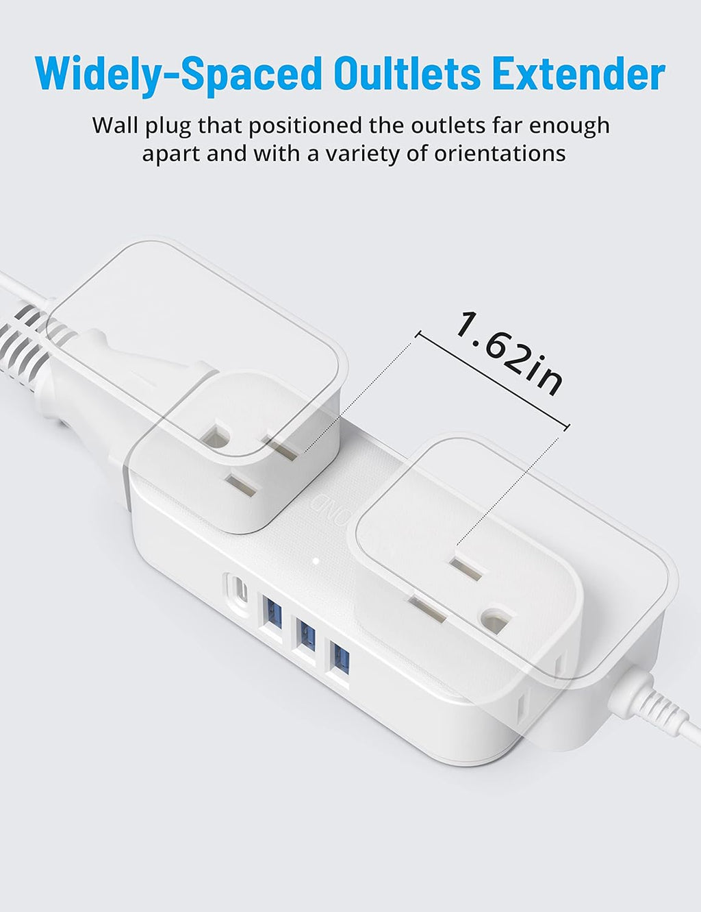 White 4 Outlet 4 USB Ports (1 USB C) Outlet Extender Q9206