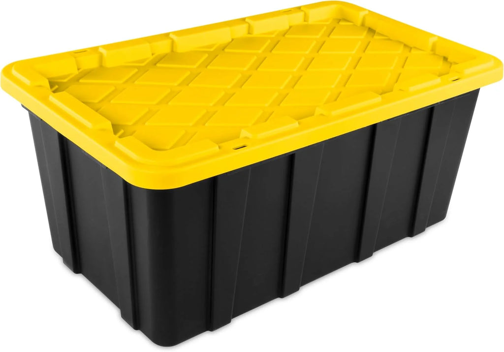 38 Gal Stackable Storage Bin with Lid, 4-Pack I88885