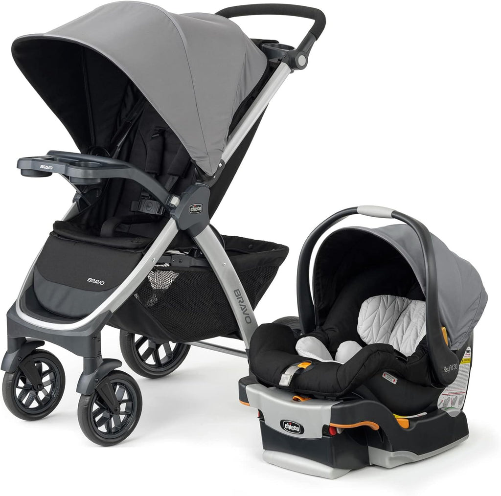 3-in-1 Travel System Stroller with Infant Car Seat and Base, Camden/Black & Grey V8670