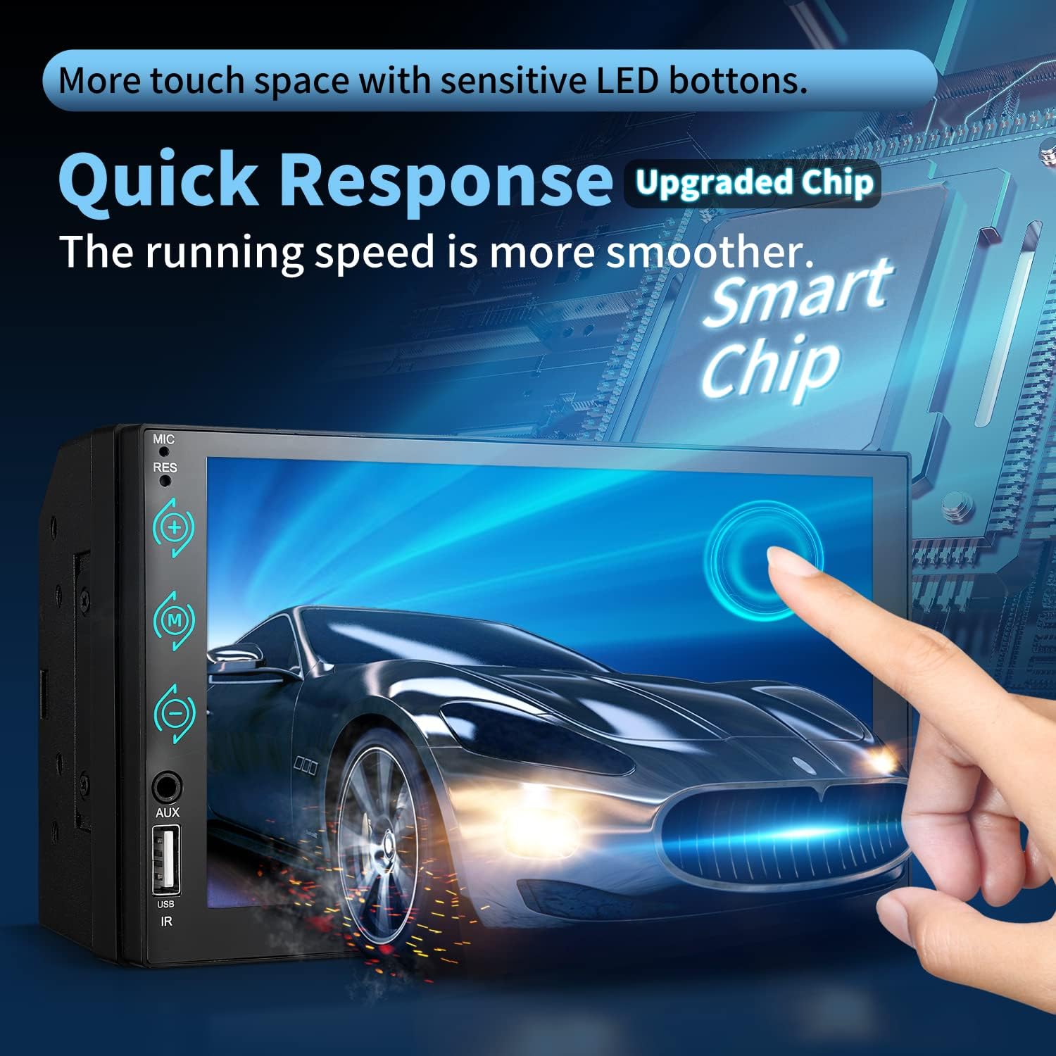 7-Inch Touch Screen Car Stereo with Bluetooth F784356