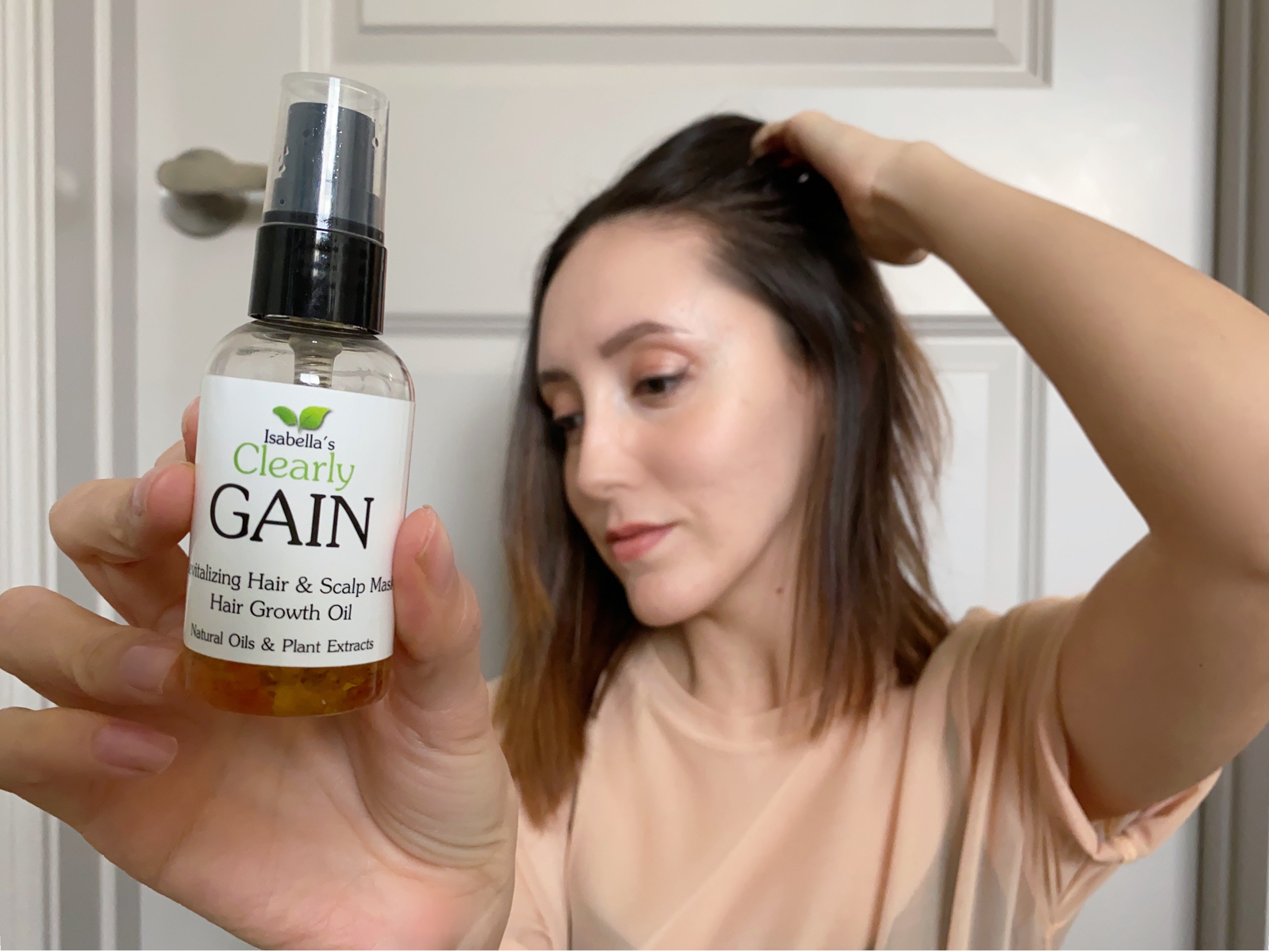 Hair Growth Oil and Thickening Scalp Treatment with Castor, Jojoba, Clary Sage, Rosemary, Nettle Extract N94772