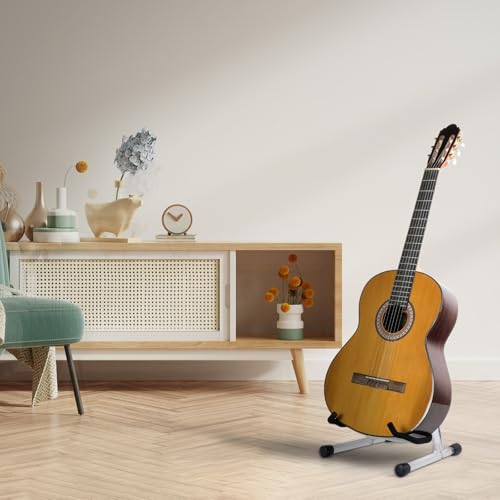 Hardwood Black Foldable Guitar Stand A719899
