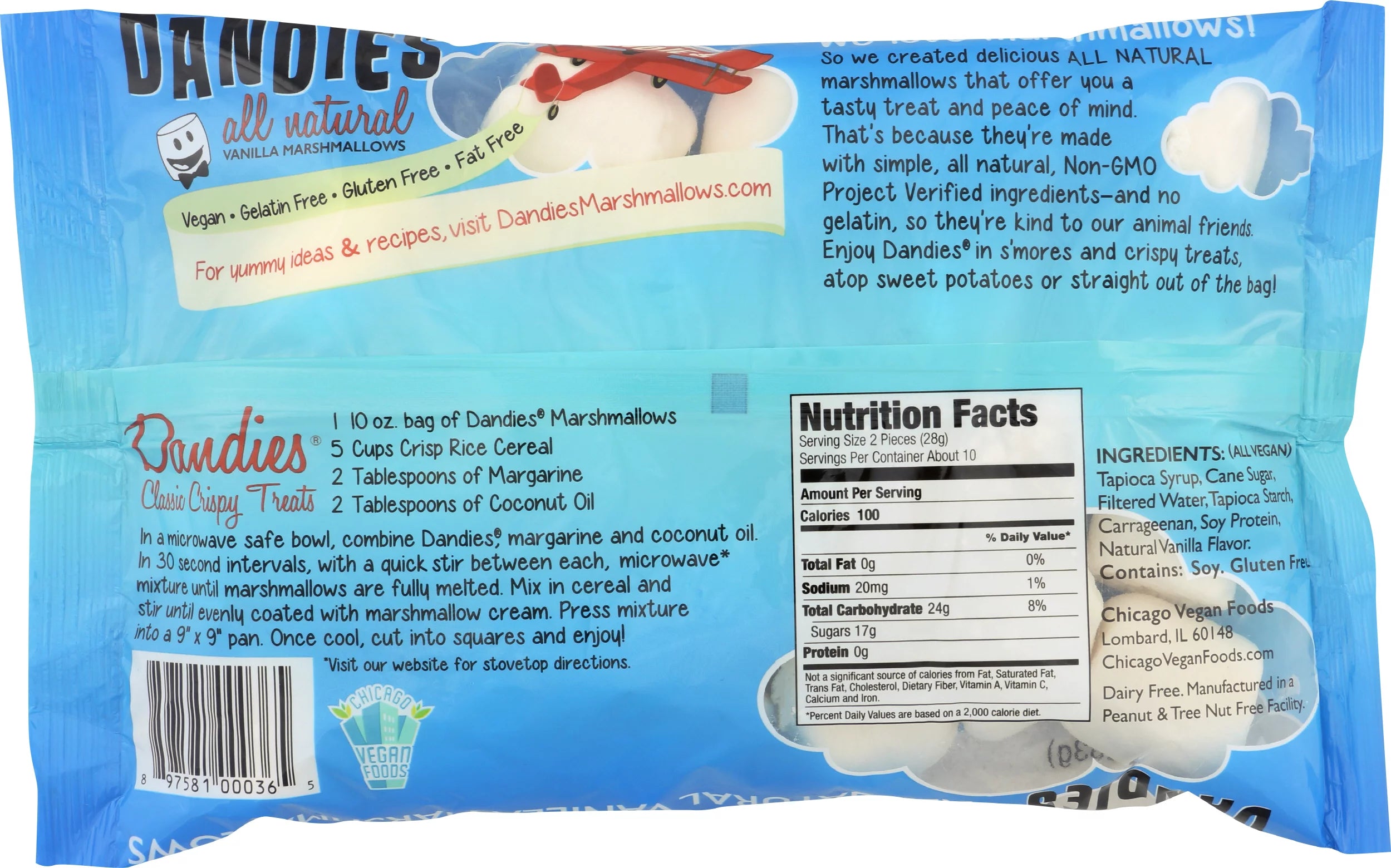 Classic Vanilla Flavor Marshmallows, 10 oz, Pack of 12 K80722