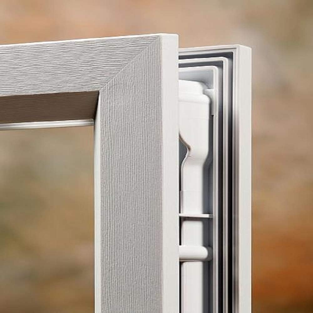 36" x 80" Fiberglass Smooth Primed Frosted Glass Prehung Single Front Door C8575