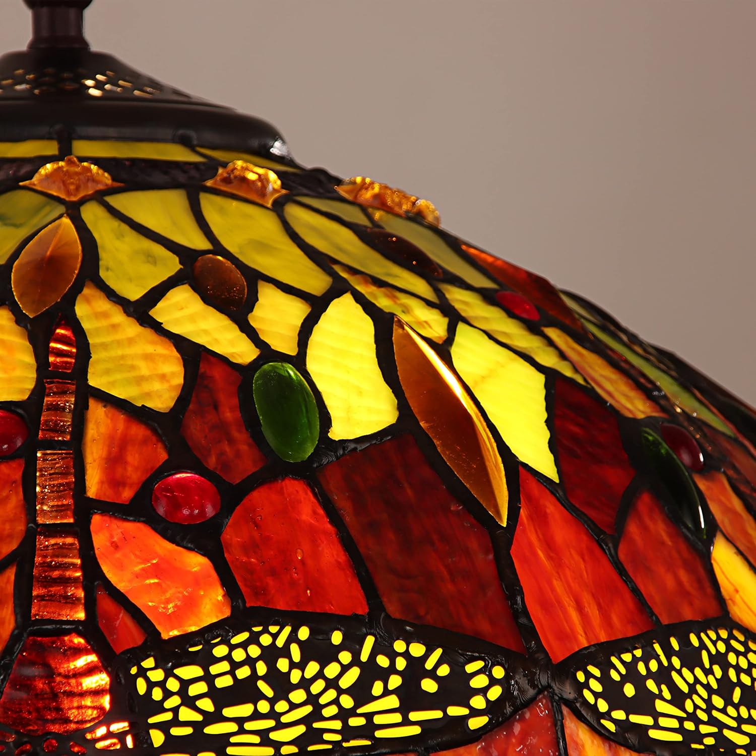 Tiffany-Style 2 Light Dragonfly Table Lamp 16" Shade R57630