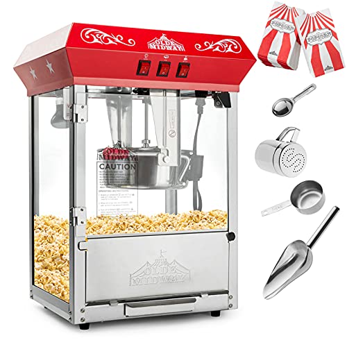 Black 8-Ounce Kettle Popcorn Machine H2533
