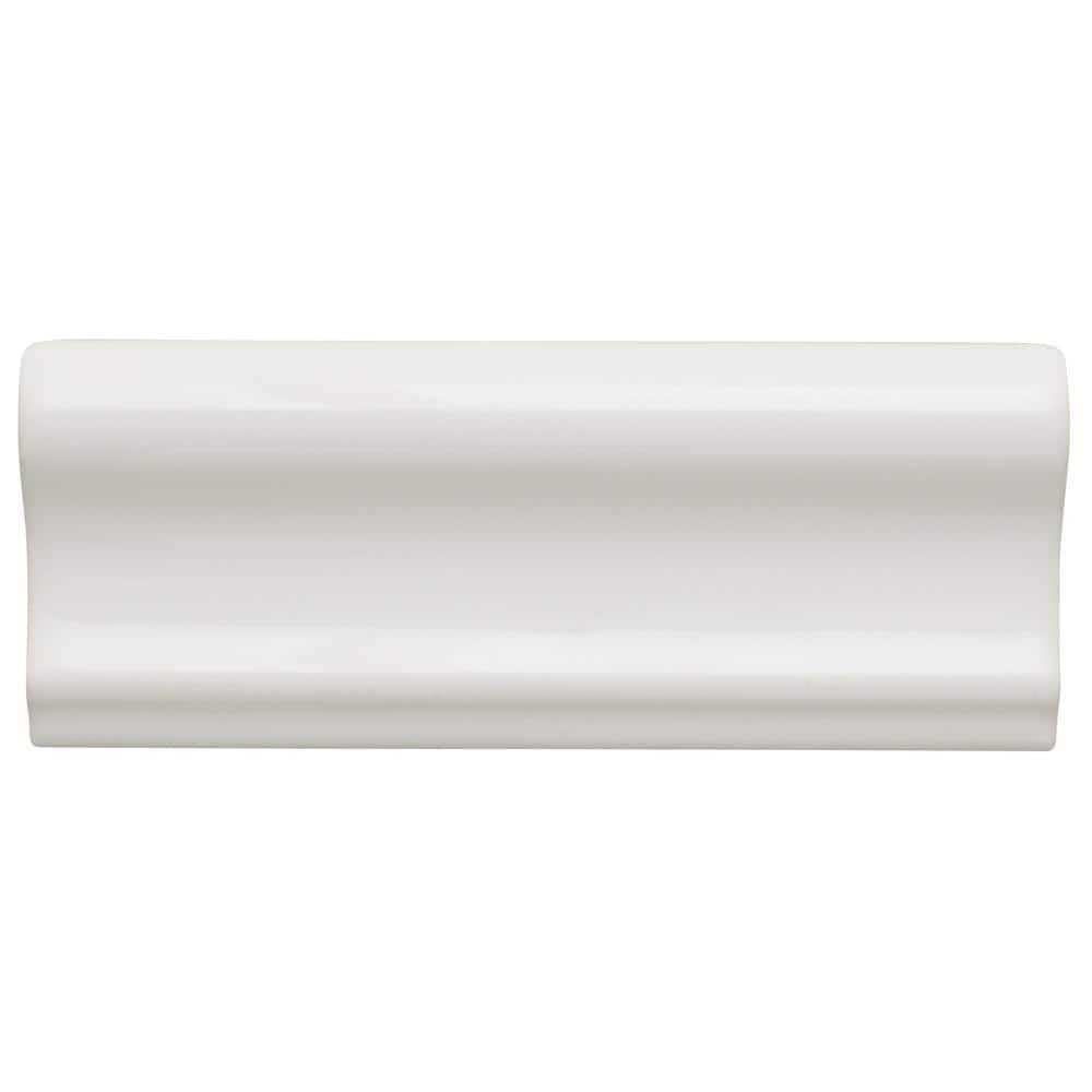 2 in. x 6 in. Glazed Ceramic Chair Rail Trim Tile F5430