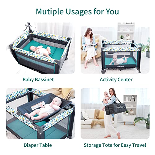 Portable Baby Playpen with Detachable Bassinet and Changing Table D115831