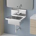 Stainless Steel Wall Mount Utility Sink with Faucet I43893
