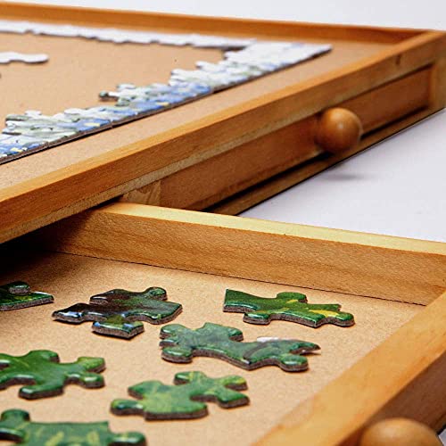 1000 Piece Wooden Puzzle Board with Drawers Z91293