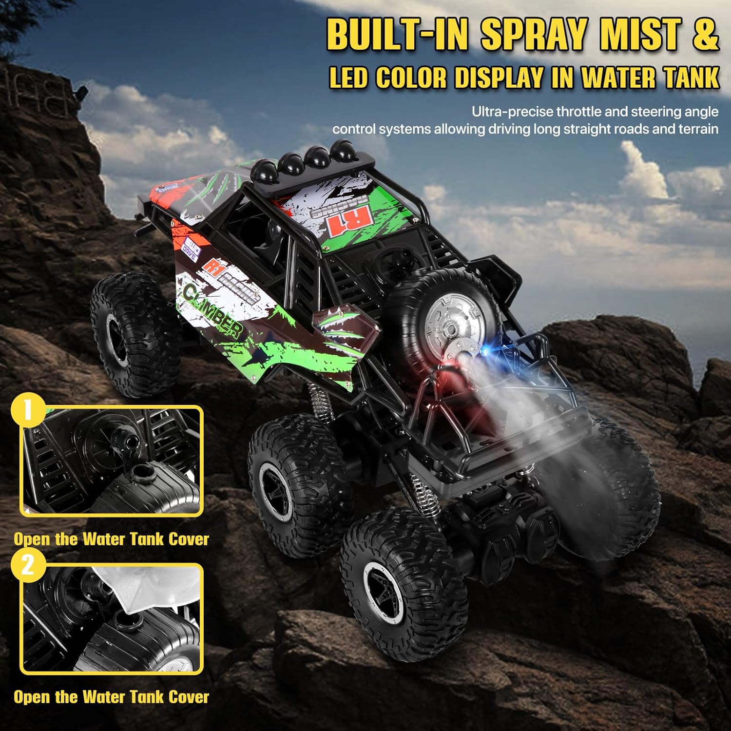 2.4Ghz 6x6 Off-Road Remote Control Monster Truck W613906