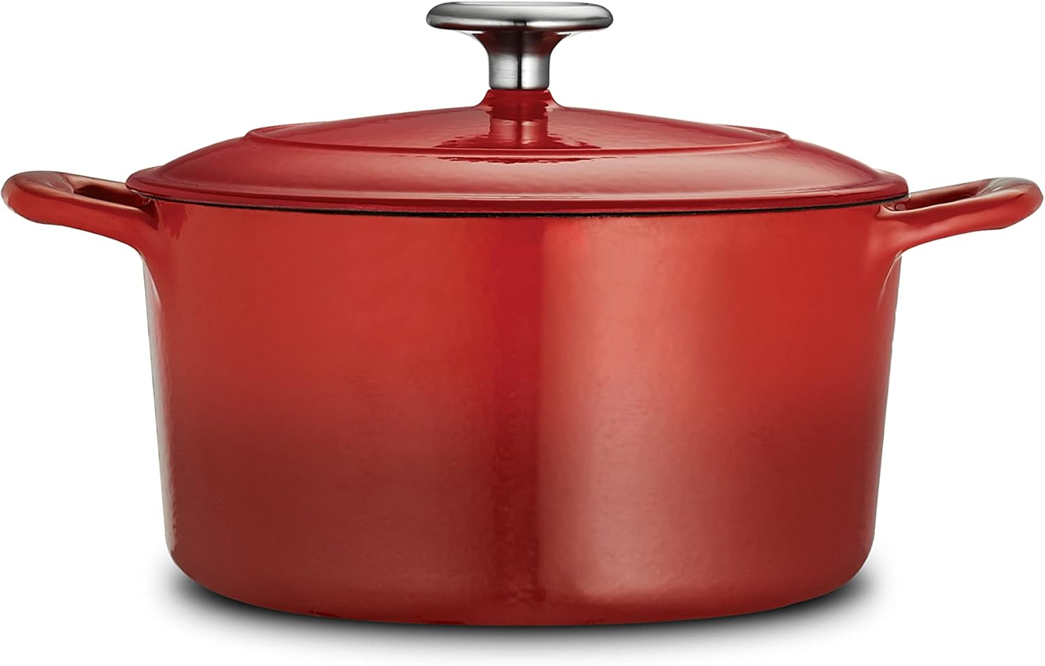 Gradated Red Enameled Cast Iron 3.5-Quart Dutch Oven H337622