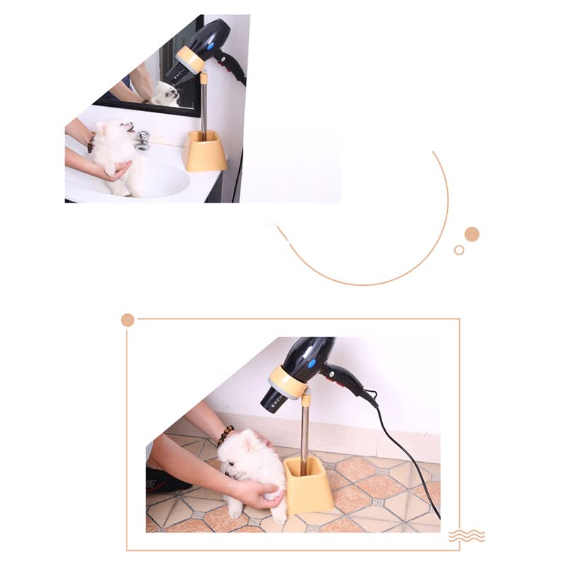 Beige Hair Dryer Stand with 180 Degree Rotation T7542