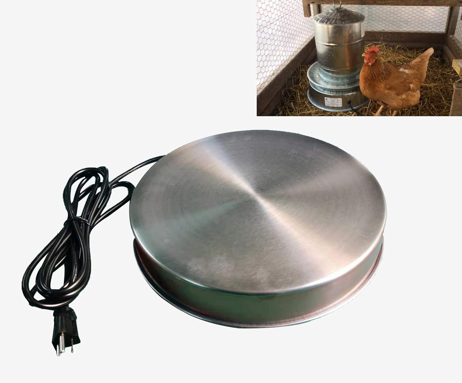 Chicken Water Heater Base Stainless Steel Heater B47565