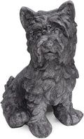 Antique Gray Finish Outdoor Dog Garden Statue E105