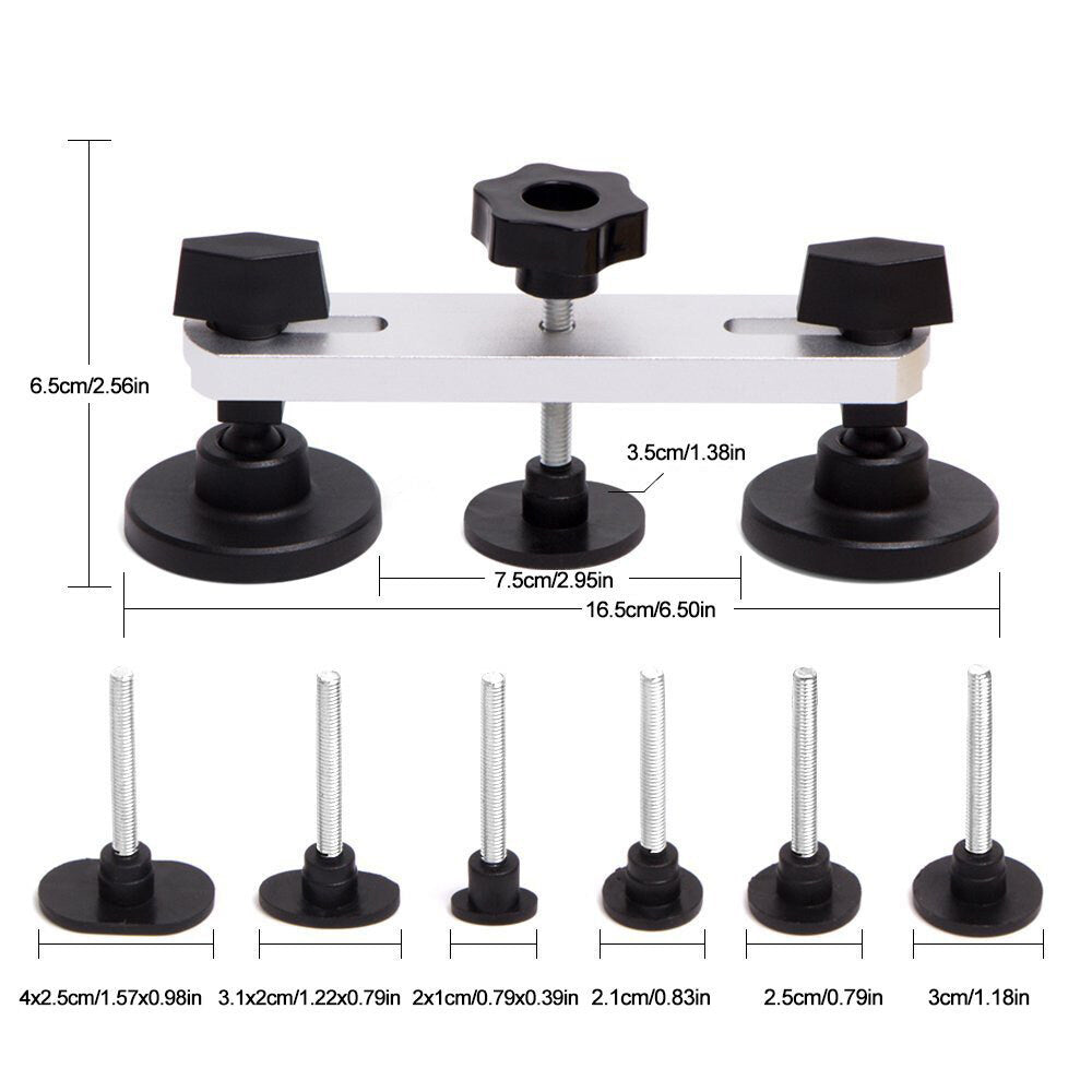 Double Pole Bridge Dent Puller Set with 6pcs Glue Puller Tabs H808
