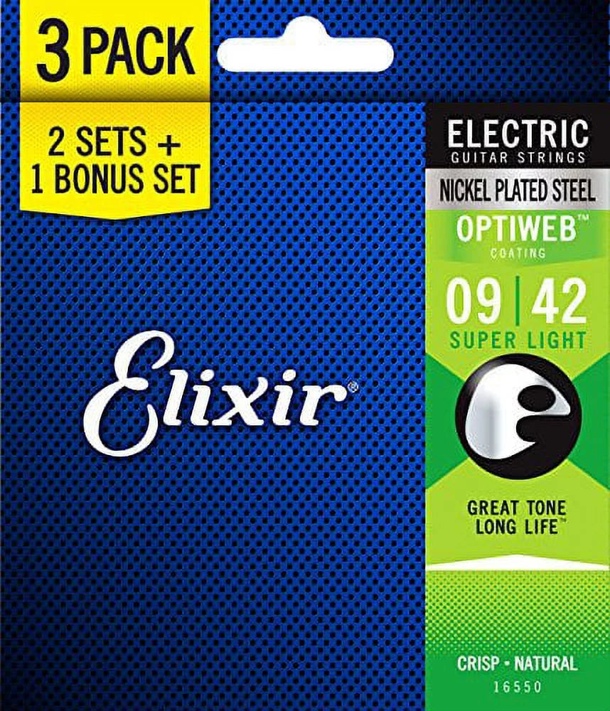 3 Pack Super Light Guitar Strings (.009-.042) N2705