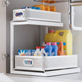 2-Tier Black Mesh Slide Out Drawer Shelf R558